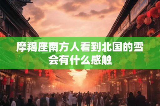 摩羯座南方人看到北国的雪会有什么感触