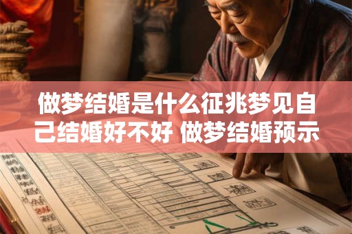 做梦结婚是什么征兆梦见自己结婚好不好 做梦结婚预示什么好坏分析