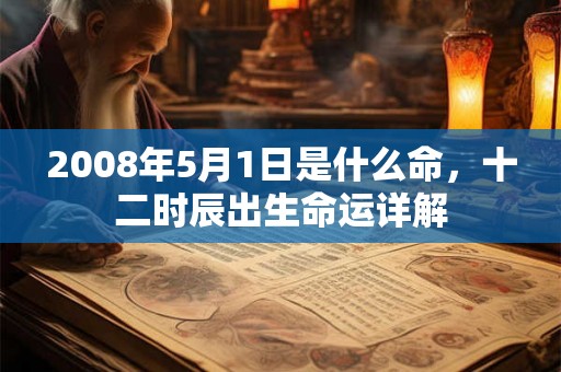 2008年5月1日是什么命，十二时辰出生命运详解