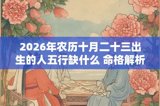 2026年农历十月二十三出生的人五行缺什么 命格解析八字起名 2026年农历十月二十三出生的人五行缺什么 命格解析八字起名