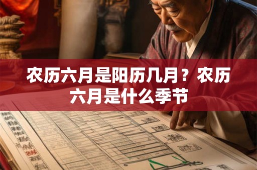 农历六月是阳历几月？农历六月是什么季节