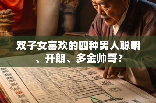 双子女喜欢的四种男人聪明、开朗、多金帅哥？