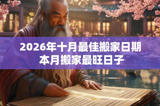 2026年十月最佳搬家日期 本月搬家最旺日子