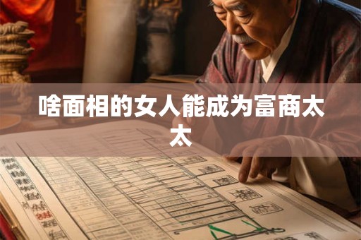 啥面相的女人能成为富商太太