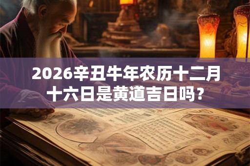 2026辛丑牛年农历十二月十六日是黄道吉日吗？