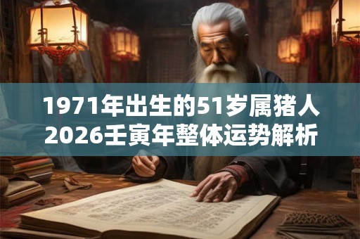 1971年出生的51岁属猪人2026壬寅年整体运势解析