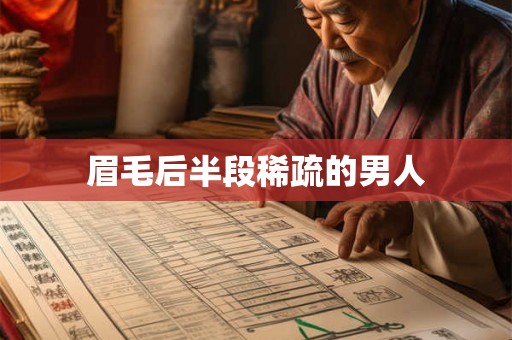 眉毛后半段稀疏的男人