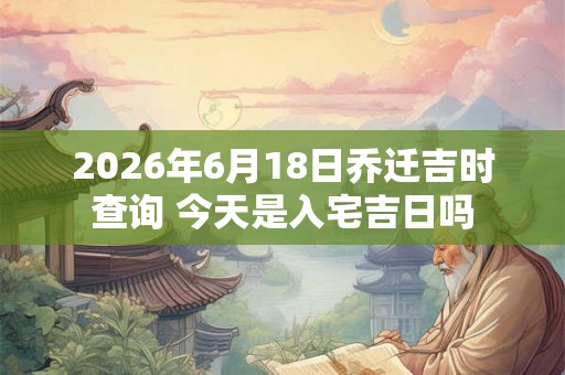 2026年6月18日乔迁吉时查询 今天是入宅吉日吗