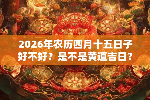 2026年农历四月十五日子好不好?是不是黄道吉日? 2026年农历四月十五日子好不好?是不是黄道吉日?
