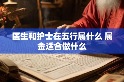 医生和护士在五行属什么 属金适合做什么