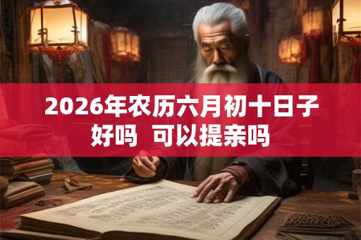 2026年农历六月初十日子好吗  可以提亲吗