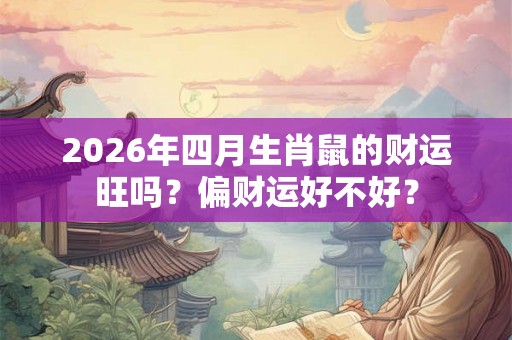 2026年四月生肖鼠的财运旺吗？偏财运好不好？