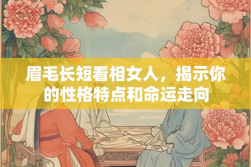 眉毛长短看相女人，揭示你的性格特点和命运走向