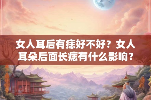 女人耳后有痣好不好?女人耳朵后面长痣有什么影响? 女人耳后有痣好不好?女人耳朵后面长痣有什么影响?
