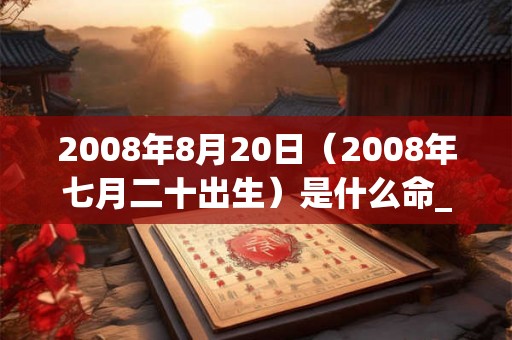 2008年8月20日(2008年七月二十出生)是什么命_命运如何 2008年8月20日(2008年七月二十出生)是什么命_命运如何