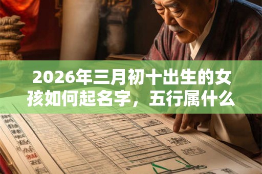 2026年三月初十出生的女孩如何起名字，五行属什么
