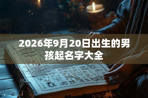 2026年9月20日出生的男孩起名字大全