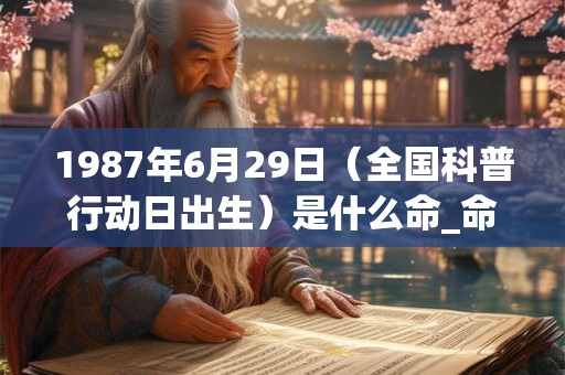 1987年6月29日（全国科普行动日出生）是什么命_命运如何