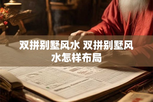 双拼别墅风水 双拼别墅风水怎样布局
