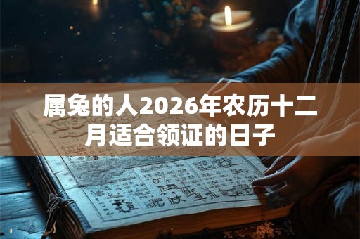 属兔的人2026年农历十二月适合领证的日子