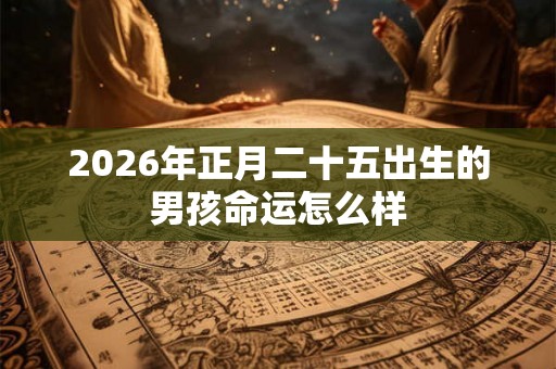 2026年正月二十五出生的男孩命运怎么样