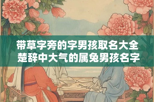 带草字旁的字男孩取名大全 楚辞中大气的属兔男孩名字