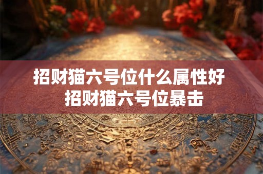 招财猫六号位什么属性好 招财猫六号位暴击 招财猫六号位什么属性好 招财猫六号位暴击
