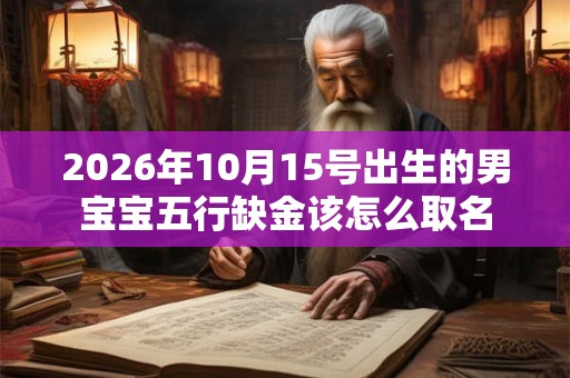 2026年10月15号出生的男宝宝五行缺金该怎么取名 2026年10月15号出生的男宝宝五行缺金该怎么取名