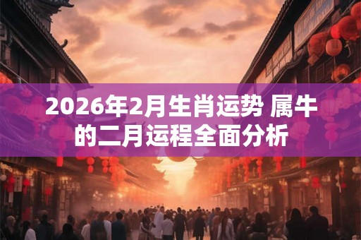 2026年2月生肖运势 属牛的二月运程全面分析