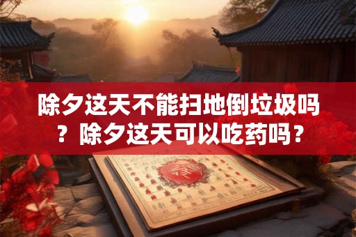 除夕这天不能扫地倒垃圾吗？除夕这天可以吃药吗？