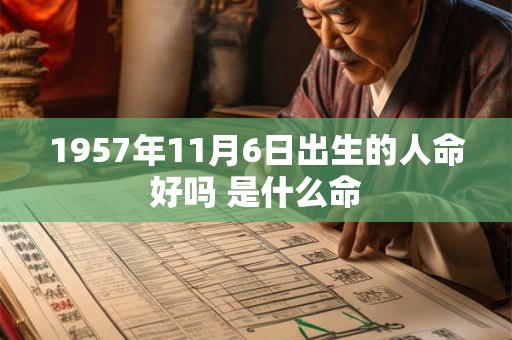 1957年11月6日出生的人命好吗 是什么命