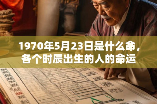 1970年5月23日是什么命，各个时辰出生的人的命运