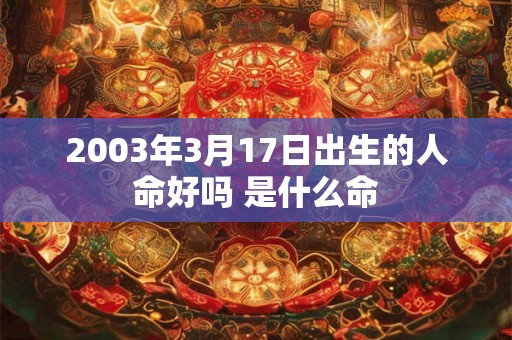 2003年3月17日出生的人命好吗 是什么命