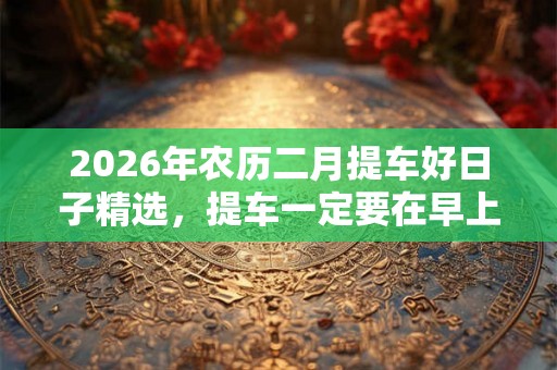 2026年农历二月提车好日子精选，提车一定要在早上吗？