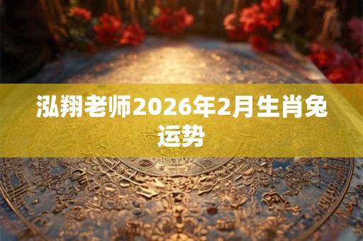 泓翔老师2026年2月生肖兔运势