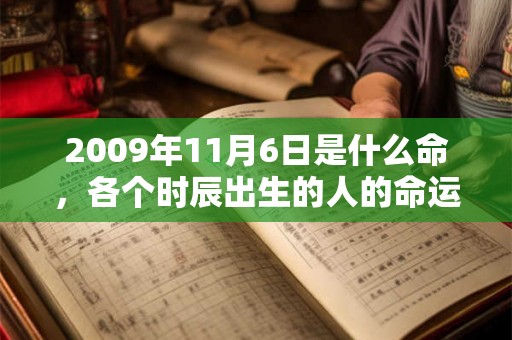 2009年11月6日是什么命，各个时辰出生的人的命运