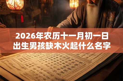 2026年农历十一月初一日出生男孩缺木火起什么名字