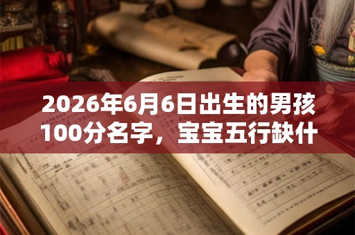 2026年6月6日出生的男孩100分名字，宝宝五行缺什么？