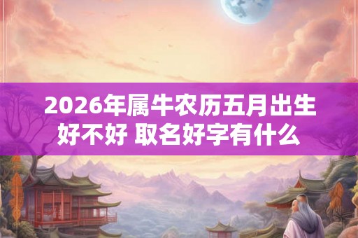 2026年属牛农历五月出生好不好 取名好字有什么