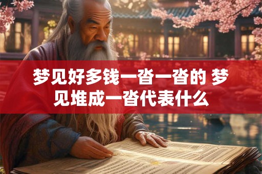 梦见好多钱一沓一沓的 梦见堆成一沓代表什么