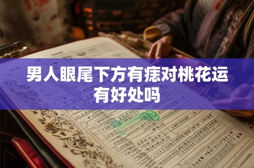 男人眼尾下方有痣对桃花运有好处吗 男人眼尾下方有痣对桃花运有好处吗