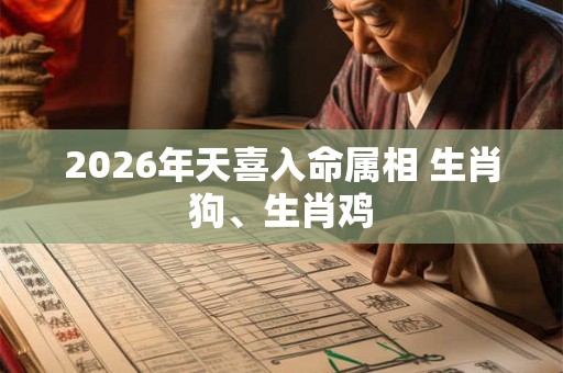 2026年天喜入命属相 生肖狗、生肖鸡