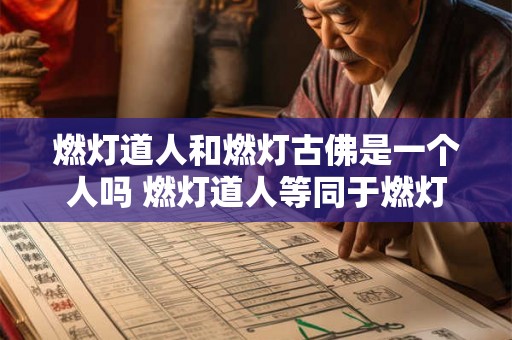 燃灯道人和燃灯古佛是一个人吗 燃灯道人等同于燃灯古佛