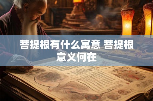 菩提根有什么寓意 菩提根意义何在