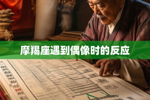 摩羯座遇到偶像时的反应