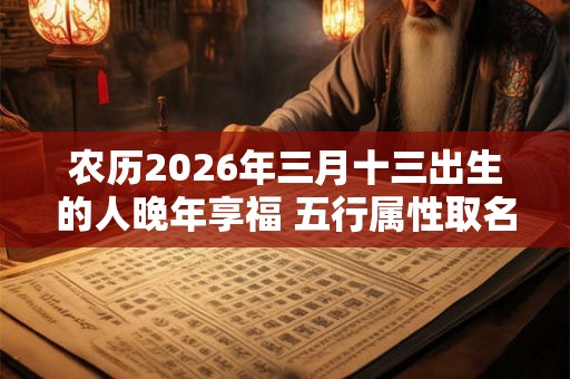 农历2026年三月十三出生的人晚年享福 五行属性取名推荐 农历2026年三月十三出生的人晚年享福 五行属性取名推荐