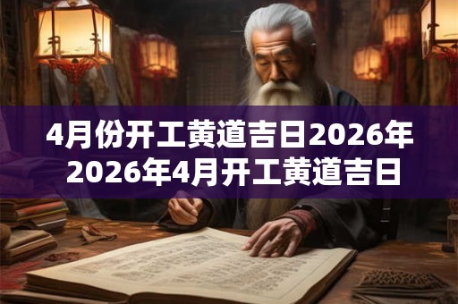 4月份开工黄道吉日2026年 2026年4月开工黄道吉日