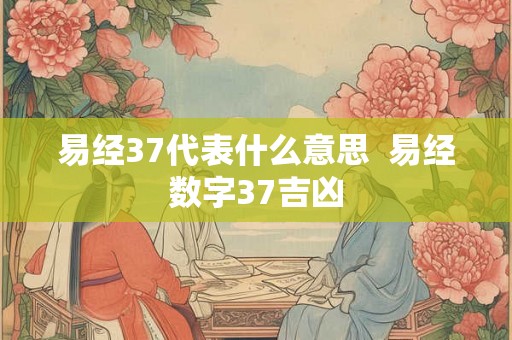 易经37代表什么意思  易经数字37吉凶