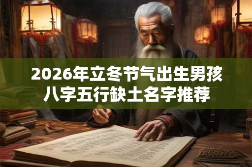 2026年立冬节气出生男孩八字五行缺土名字推荐