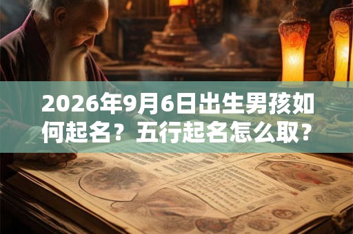 2026年9月6日出生男孩如何起名？五行起名怎么取？